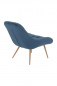 Preview: SalesFever Sessel XXL Samt blau Metall Holzoptik, 100% Polyester, Metallbeine in Holzoptik, mit Steppung