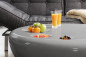 Preview: SalesFever Couchtisch 100 cm rund grau Fiberglas, hochglanz lackiert, mit 3 Runden Ablageflächen