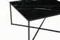 Preview: SalesFever Couchtisch 80x80x45 cm, Foliert in Marmoroptik Schwarz, Gestell Schwarz