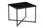 Preview: SalesFever Beistelltisch 50x50x42 cm, Foliert in Marmoroptik Schwarz, Gestell Schwarz