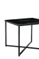 Preview: SalesFever Beistelltisch 50x50x42 cm, Foliert in Marmoroptik Schwarz, Gestell Schwarz