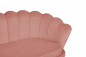 Preview: SalesFever Muschelsofa 3-Sitzer aus Samt Rose, Beine Chrom goldfarben, mit hohem Sitzkissen