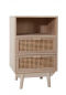 Preview: SalesFever Kommode 42x36 cm Rattangeflecht, 2 Schubladen, 1 offenes Fach