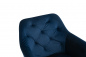 Preview: SalesFever Armlehnstuhl mit 360° Drehfunktion Blau, Samtbezug, Beine Metall Schwarz pulverbeschichtet