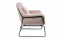 Preview: SalesFever Relaxsessel mit Samtbezug Rose, Gestell Metall Schwarz pulverbeschichtet