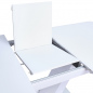 Preview: SalesFever Essgruppe 5 tlg. 160/200x90 cm, Esstisch MDF/Glas, Esszimmerstuhl Weiß, besteht aus 1x395721+1x399613