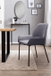 Preview: SalesFever Essgruppe 5 tlg. 180x100 cm, Esstisch Akazie, Esszimmerstuhl Dunkelgrau besteht aus 1x394984+2x391983