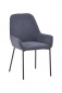 Preview: SalesFever Essgruppe 5 tlg. 180x100 cm, Esstisch Akazie, Esszimmerstuhl Dunkelgrau besteht aus 1x394984+2x391983