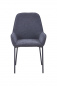 Preview: SalesFever Essgruppe 5 tlg. 180x100 cm, Esstisch Akazie, Esszimmerstuhl Dunkelgrau besteht aus 1x394984+2x391983