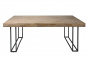 Preview: SalesFever Essgruppe 5 tlg. 180x100 cm, Esstisch Akazie, Esszimmerstuhl Senfgelb besteht aus 1x394984+2x391990