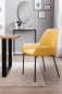Preview: SalesFever Essgruppe 5 tlg. 180x100 cm, Esstisch Akazie, Esszimmerstuhl Senfgelb besteht aus 1x394984+2x391990