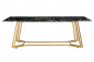 Preview: SalesFever Couchtisch 110x60 cm, Tischplatte in Marmoroptik, Gestell goldfarbenes Chrom