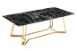 Preview: SalesFever Couchtisch 110x60 cm, Tischplatte in Marmoroptik, Gestell goldfarbenes Chrom