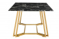 Preview: SalesFever Couchtisch 110x60 cm, Tischplatte in Marmoroptik, Gestell goldfarbenes Chrom