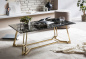 Preview: SalesFever Couchtisch 110x60 cm, Tischplatte in Marmoroptik, Gestell goldfarbenes Chrom