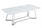 Preview: SalesFever Couchtisch 110x60 cm, Tischplatte in Marmoroptik, Gestell Chrom