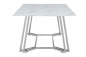 Preview: SalesFever Couchtisch 110x60 cm, Tischplatte in Marmoroptik, Gestell Chrom