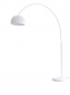 Preview: SalesFever Bogenlampe 195 cm weiß, Dimmerungsschalter, Ø Lampenschirm 33 cm, echter Marmorfuß
