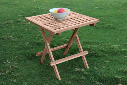 Möbilia Tisch, 50x50 cm, Teak aus Teakholz , in der Farbe natur 11020001