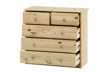 Möbilia Kommode aus Kiefer massiv , in der Farbe natur,lackiert 19020004