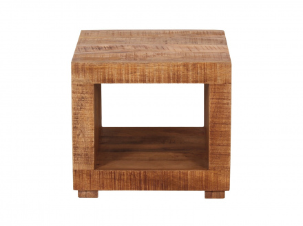 Möbilia Couchtisch 50x50x45 cm aus Mango massiv , in der Farbe natur 22020000