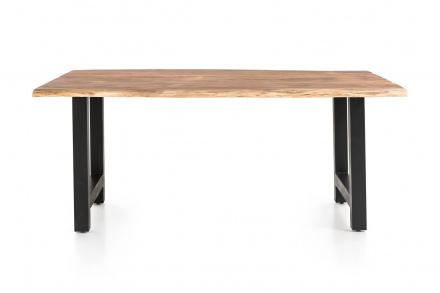 SalesFever Essgruppe 5 tlg. 180x90 cm, Esstisch Akazie, Esszimmerstuhl rose bestehend aus 1x397473+4x396971