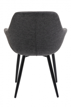 SalesFever Essgruppe 5 tlg. 160x90 cm, Esstisch Nussbaum, Esszimmerstuhl anthrazit bestehend aus 1x371787+2x396032
