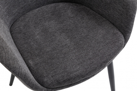 SalesFever Essgruppe 5 tlg. 160x90 cm, Esstisch Nussbaum, Esszimmerstuhl anthrazit bestehend aus 1x371787+2x396032