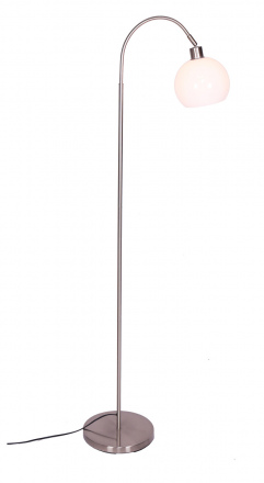 SalesFever Stehlampe aus Metall mit Kunststoffschirm, Ø Lampenschirm 20 cm, Kippschalter