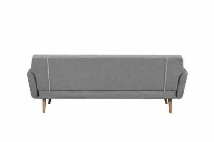 SalesFever Schlafsofa, Strukturstoff fein, mit Holzleiste und -füßen