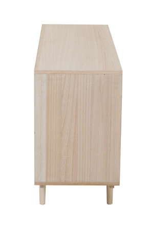 SalesFever Sideboard 100x36 cm Rattangeflecht, 2 Türen, 3 offene Fächer