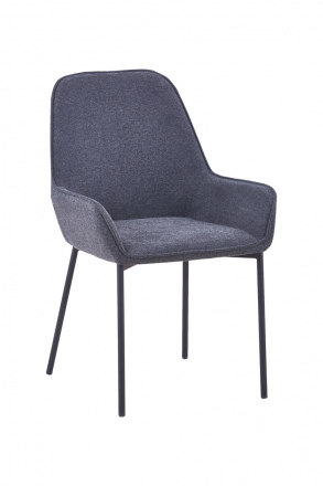 SalesFever Essgruppe 5 tlg. 180x100 cm, Esstisch Akazie, Esszimmerstuhl Dunkelgrau besteht aus 1x394984+2x391983