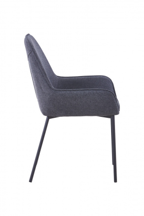 SalesFever Essgruppe 5 tlg. 180x100 cm, Esstisch Akazie, Esszimmerstuhl Dunkelgrau besteht aus 1x394984+2x391983