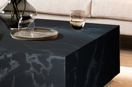 SalesFever Couchtisch 90x90 cm, quadratisch, in Marmoroptik