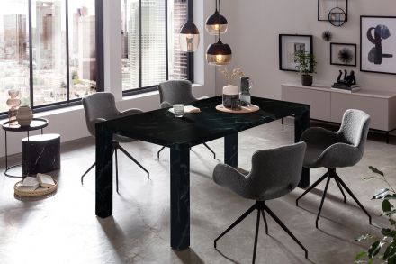 SalesFever Esstisch 180x90 cm, in Marmoroptik