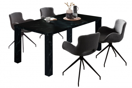 SalesFever Esstisch 180x90 cm, in Marmoroptik
