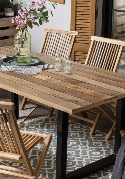 Möbilia Gartensessel, 2er-Set, Teak aus Teakholz , in der Farbe natur 11020005
