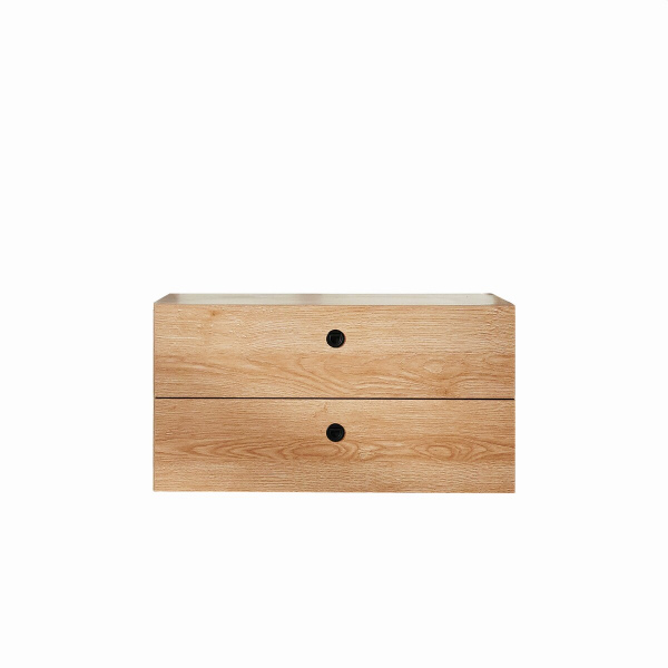 Möbilia Regal-Set aus MDF mit Akazie-Dekor, Gestell Metall , in der Farbe Böden natur, Gestell schwarz 12020073