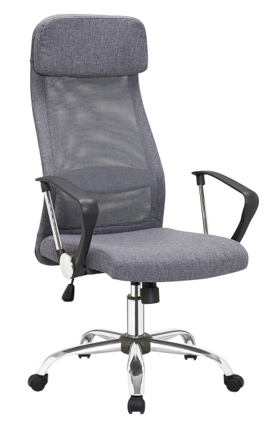 Möbilia Bürostuhl, grau aus Metall, Kunstleder-Optik, Stoff , in der Farbe grau 15020011