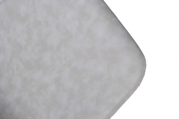 Möbilia Armlehnstuhl aus Bezug Kunstleder-Optik, Gestell pulverbeschichteter Stahl , in der Farbe Bezug hellgrau, Gestell matt schwarz 17020004