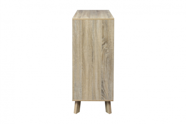 Möbilia Kommode aus Spanplatte melaminbeschichtet, Schubladen MDF lackiert, Beine MDF , in der Farbe natur, weiß 27020001