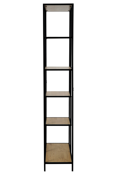 Möbilia Regal aus Metall, Böden Spanplatte melaminbeschichtet , in der Farbe natur, schwarz 27020012