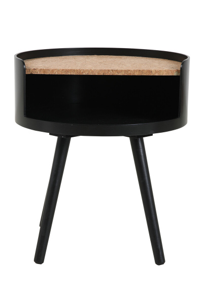 Möbilia Beistelltisch aus MDF mit Kork, Pinie , in der Farbe natur, schwarz 28020048