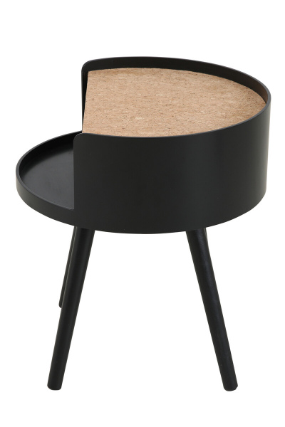 Möbilia Beistelltisch aus MDF mit Kork, Pinie , in der Farbe natur, schwarz 28020048