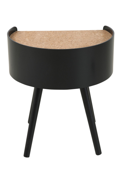 Möbilia Beistelltisch aus MDF mit Kork, Pinie , in der Farbe natur, schwarz 28020048