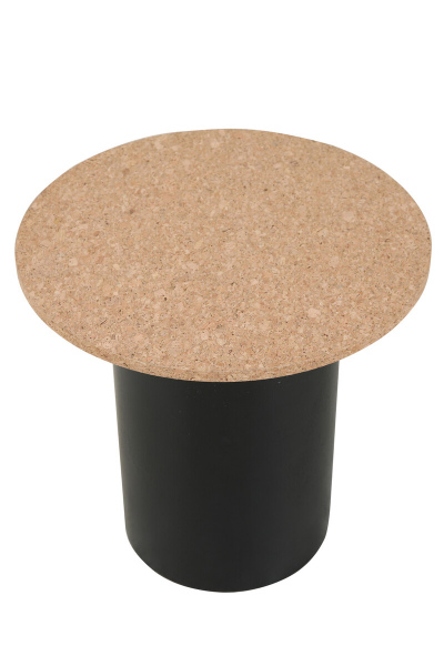 Möbilia Beistelltisch, 2er Set aus MDF mit Kork, Pinie , in der Farbe natur, schwarz 28020049