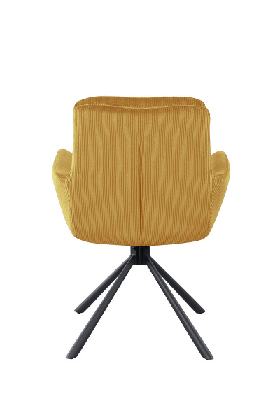 SalesFever Armlehnstuhl in Cord-Optik Gold, mit 360° Drehfunktion