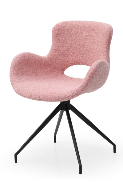 SalesFever Essgruppe 5 tlg. 180x90 cm, Esstisch Akazie, Esszimmerstuhl rose bestehend aus 1x397473+4x396971