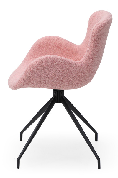 SalesFever Essgruppe 5 tlg. 180x90 cm, Esstisch Akazie, Esszimmerstuhl rose bestehend aus 1x397473+4x396971