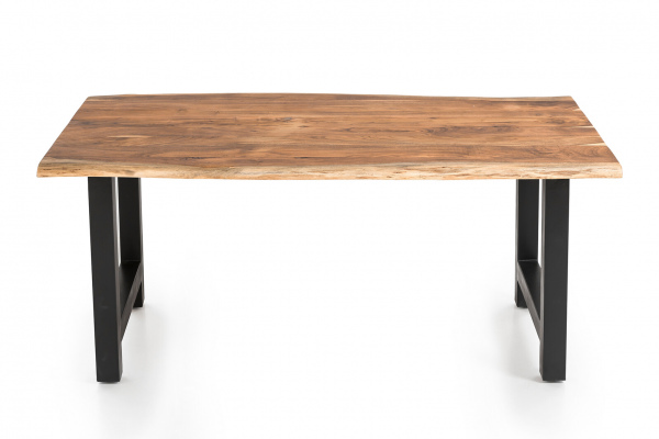 SalesFever Essgruppe 5 tlg. 180x90 cm, Esstisch Akazie, Esszimmerstuhl rose bestehend aus 1x397473+4x396971
